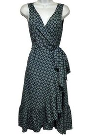 Tory Burch medallion Ruffle Wrap Dress Size 2