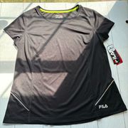 Fila Sport Black Short Sleeve Workout Shirt Size XL NWT