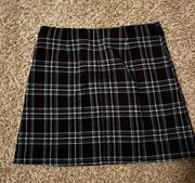 Plaid Skirt with slit