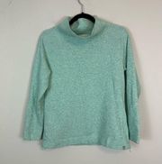 T by Talbots | Turquoise Blue Funnel Neck Zip Side Sweatshirt Size XS Women's