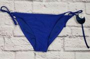 Decree Women's Size Small Blue String Bikini Swimsuit Bottom Medium Coverage