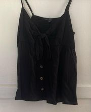 paper moon black tank top