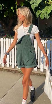 Green Corduroy Overalls 