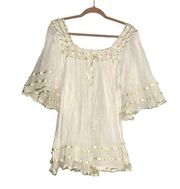 Jen’s Pirate Booty Lace Gauzy Tunic Top Mini Dress ONE SIZE