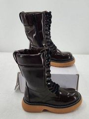 DREAM PAIRS Womens Platform Combat Boots, Chunky Lug Sole Lace Up Size 6.5 BROWN