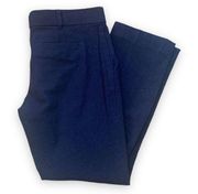 Tory Burch Pants Medium Navy Cotton Crepe Dress Trousers Straight Leg Size 6