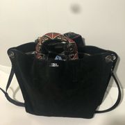 Vince Camuto Robin Leather Suede shoulder bag