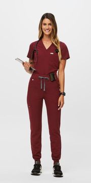 Burgundy Scrub Set