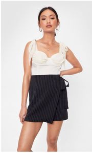 NWT Pinstripe High-Waisted Skirt