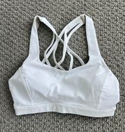 white free to be serene white sports bra