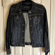 Eddie Bauer Denim Dark Blue Jean Jacket Women Size XS