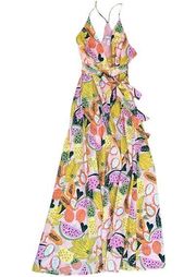 Hutch Women’s Lee Wrap Fruit Salad Summer Maxi Sun Dress - Yellow, S