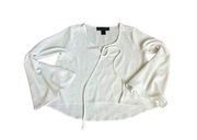 Polly Esther white size s/m (no tag size) blouse