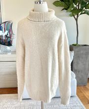 Industry of All Nations Undyed Alpaca White Turtleneck Sweater Size M