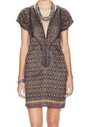 Calypso St. Barth Fran embroidered metallic dress