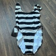 Norma Kamali Stripped One Piece