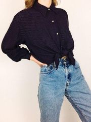 Vintage ✨ Lee Plaid Button-Down Top