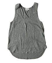 Feel the Piece Terre Jacobs Womens Grey V-Neck Tank Top Size M/L