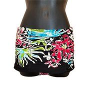 NANETTE LEPORE Black Tropical Floral Skirt Swimsuit Bottom - size XS