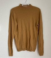 design camel mockneck light sweater, size M