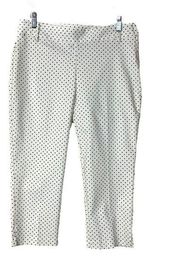 Attention Women’s White Black Polka Dot Capri Pants NEW Size 4