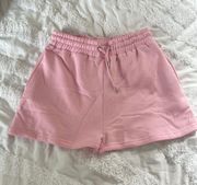 pink sweatshorts