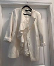 ZARA  Women's Jacket & Coat White size large