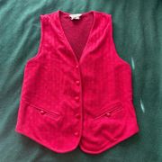 Guess Vintage Red Checkered Vest