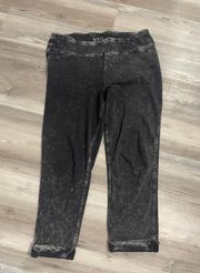 Performance, Large, Acid Washed, Leggings, EUC