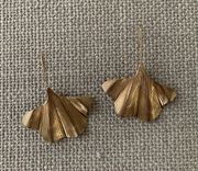 Gold leaf earrings