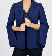 Pre- Loved - Ava Slit Sleeve Blazer - Small/ Navy Blue