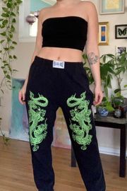 New Girl Order Women's Black and Green Joggers-tracksuits