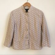 Willi Smith Lace Blazer Jacket Beige Size 10