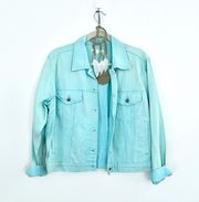 Denim Jeans Distressed Boxy Jacket 