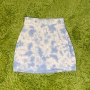 Victoria's Secret PINK Blue Tie Dye Mini Skirt