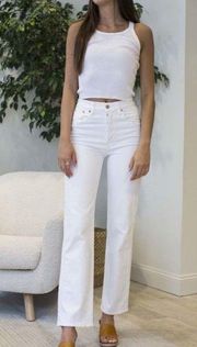 $285 NWT RE/DONE RE/DONE 90s HIGH RISE LOOSE WHITE JEANS SZ 25