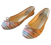 American Eagle Striped Ballet Slip On Flats Size 11