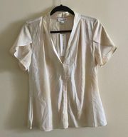 Calvin Klein Nwt  business casual beige top pedal sleeves size large