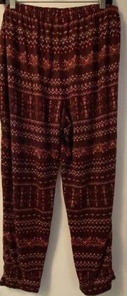 Sonoma Maroon Patterned Cuffed Pajama Pants Sz XL