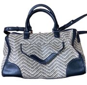 Danielle Nicole Chevron Pattern Doctor Bag Handbag Purse ~