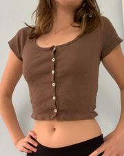 Brandy Melville brown zelly top