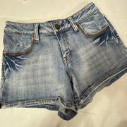 ZCO Premium Light Wash Mid Rise Embellished Stud Pocket Stretch Denim Jeans 4