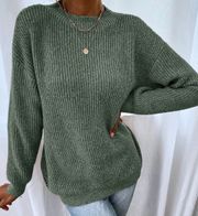 SheIn Drop Shoulder Marled Knit Sweater