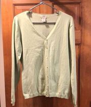 L.LBEAN button down cardigan sweater size medium.