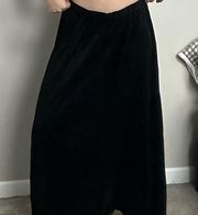 black faux suede skirt