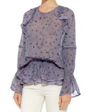 July Ruffle Floral Blouse