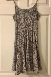 URBAN OUTFITTERS - Gray on gray cheetah mini dress