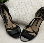 French Connection Nava Black Strappy Heel US 8.5