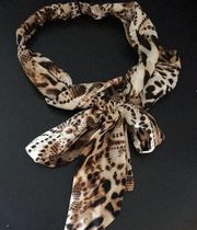 New French connection animal print twisted headband with bow