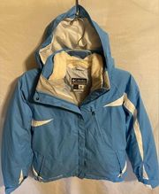 Columbia Interchange Snow Parka Women’s Size Medium Blue White Full Zip Two Pc